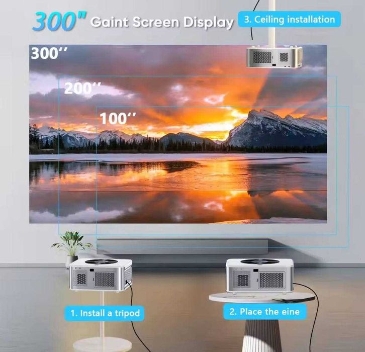 Новий LED проектор Horlat  XIWBSY 1000 Ansi 2/32 автофокус