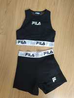 Conjunto calções e top Fila tamanhos XS/S (veste 12/14 anos)
