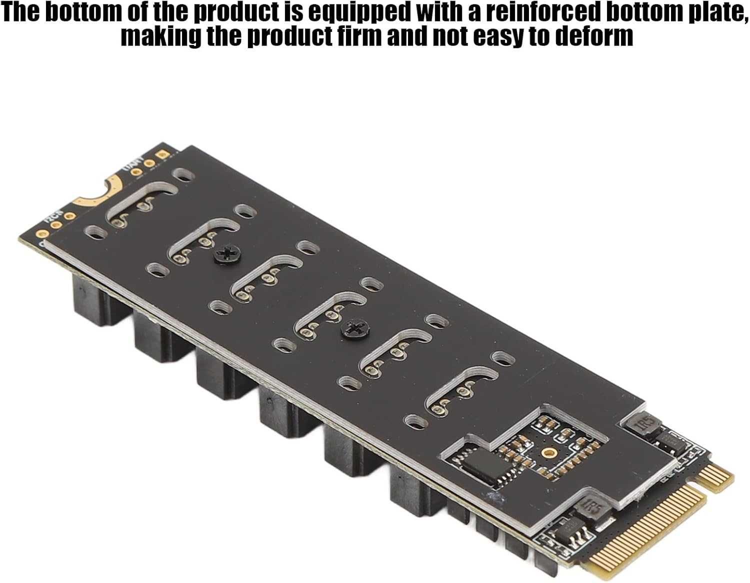 Adaptador M.2 (M Key) para 6x SATA 3.0, chip ASM1166 (novo)