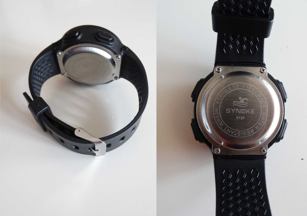 Czarny zegarek męski Synoke 42mm elektroniczny cyfrowy sportowy WR50