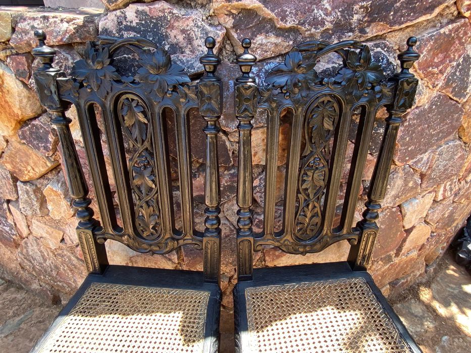 Cadeiras Artesanais Chinesas Séc XIX Madeira exótica Original 1,07 cm