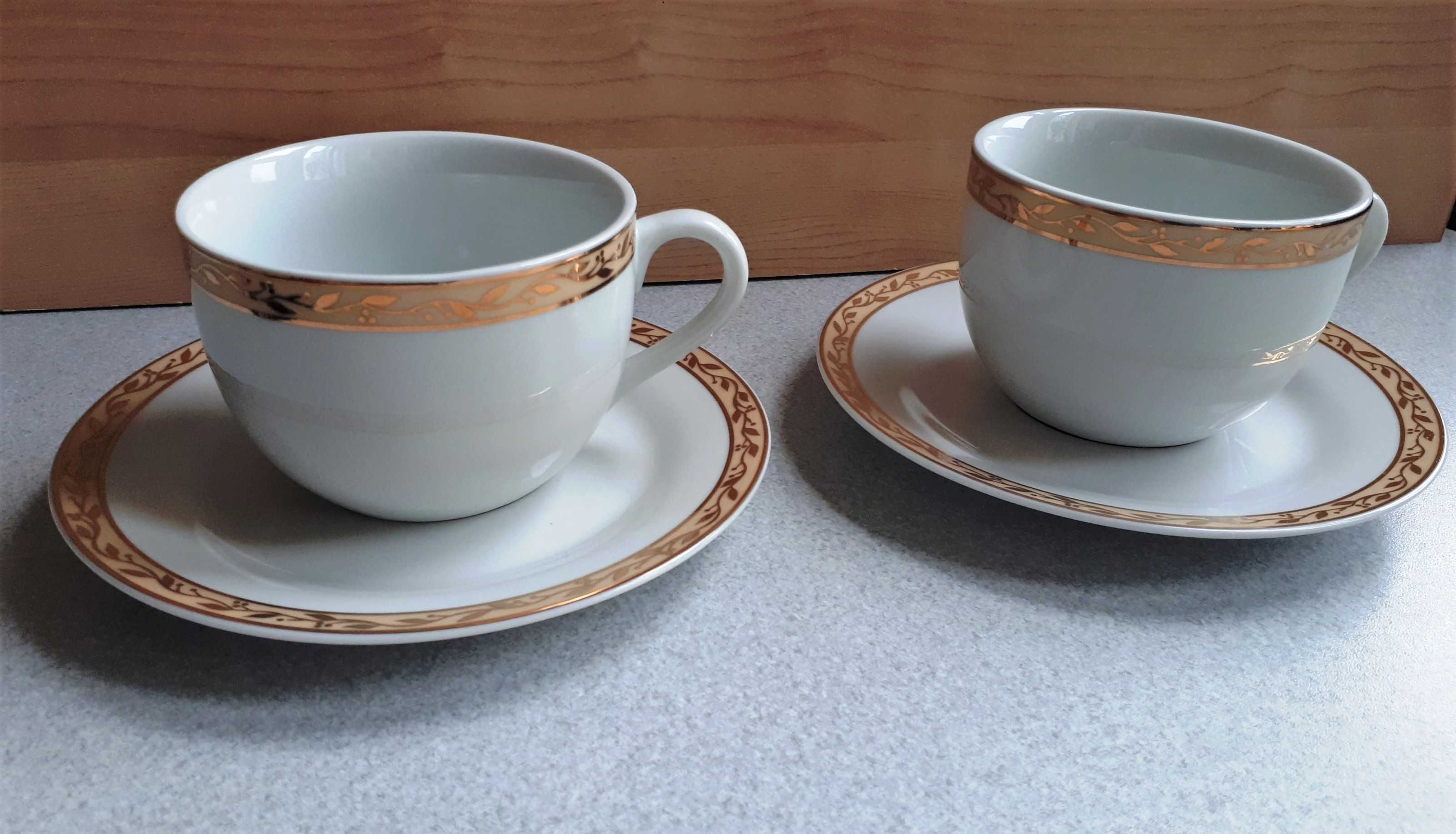 porcelana Dolce Vita komplet do kawy herbaty dwie filiżanki talerzyki