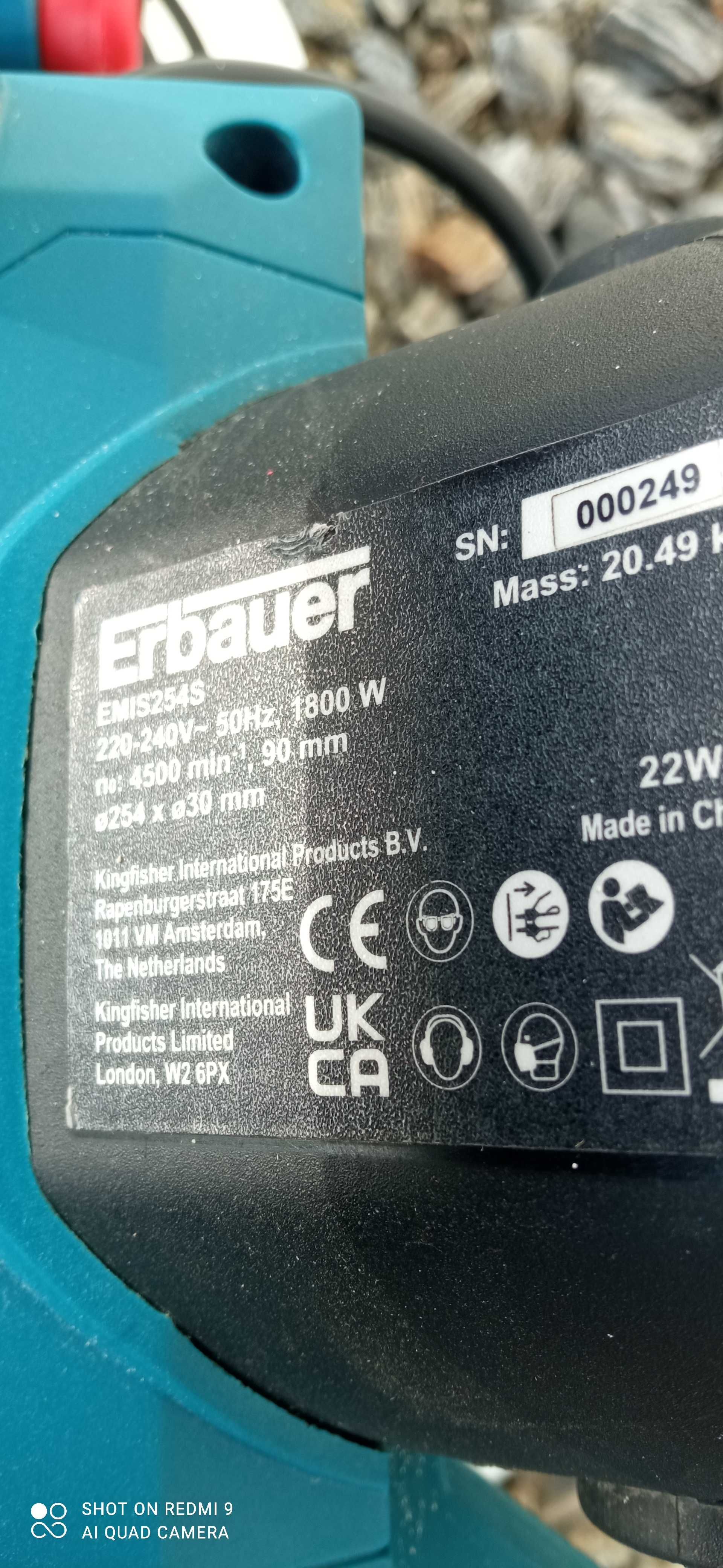 Ukośnice ERBAUER z posuwem 254mm 1800W