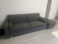Sofá cama 4 lugares + chaise longue