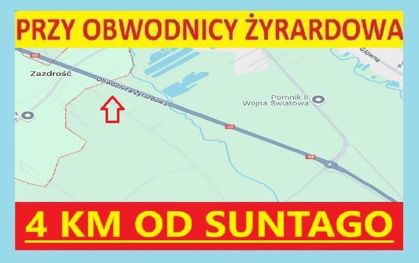 Działka inwestycyjna - HOTEL, magazyny, SUPER LOKALIZACJA, 4km SUNTAGO