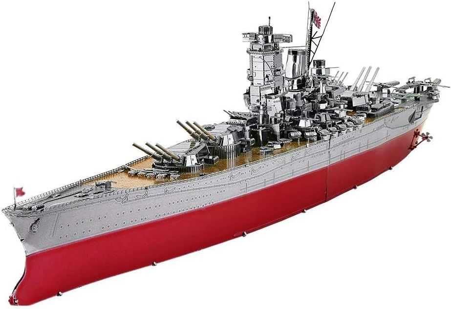 Piececool pancernik Yamato. Metalowy model do składania 30cm. Nowy