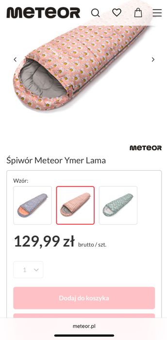 Śpiwór lamy stan idealny.