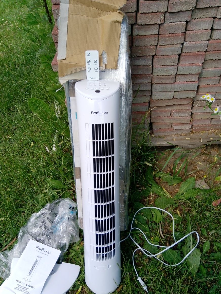 Wentylator kolumnowy z pilotem Cichy