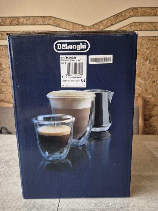 Ріжкова кавоварка еспресо DeLonghi EC 260.W Stilosa