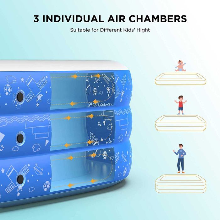 Piscina insuflável, 300 x 180 x 50 cm, Nova