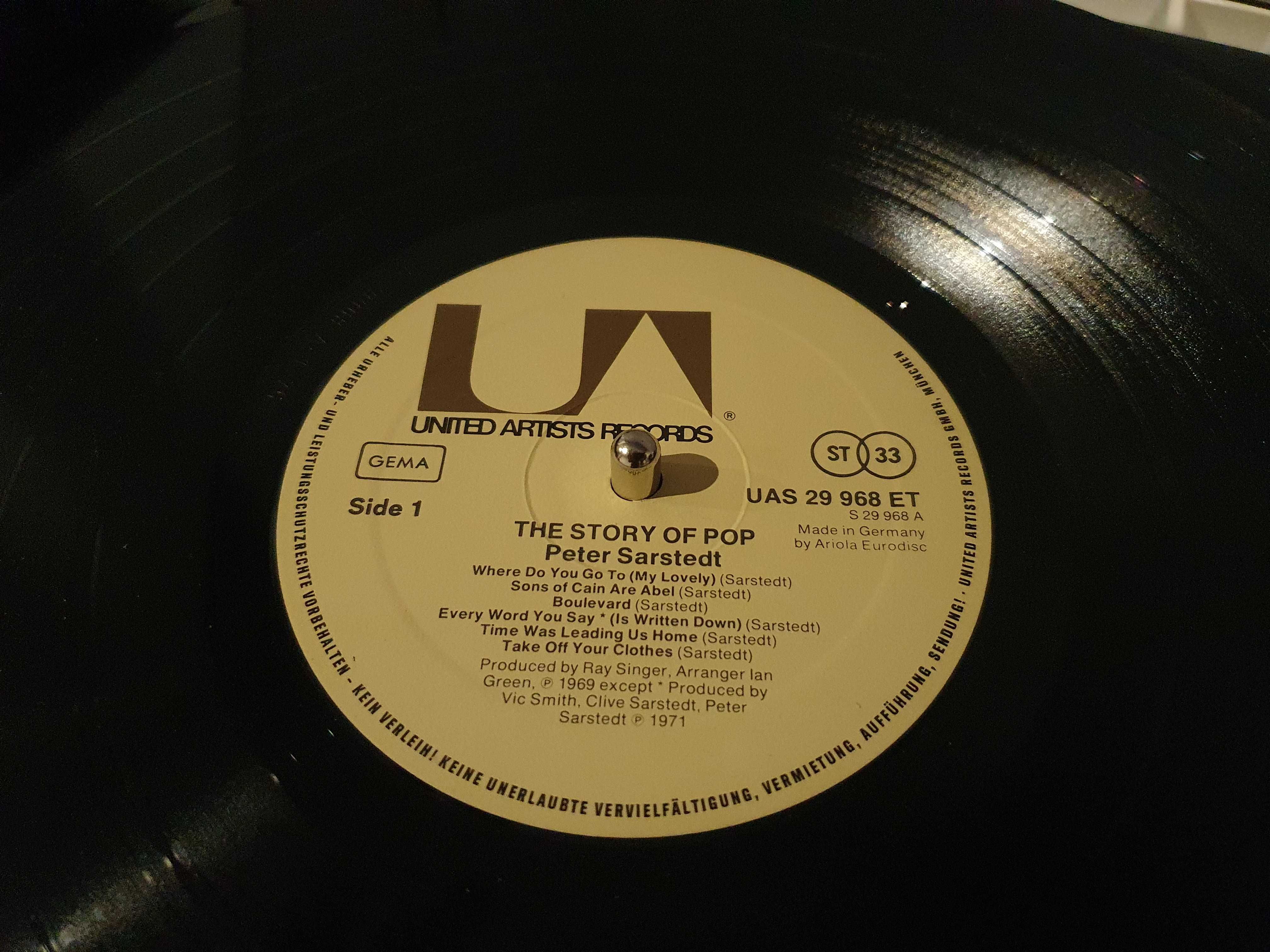 Peter Sarstedt –The Story Of Pop. [rock, pop]. 1976. Stan NM.