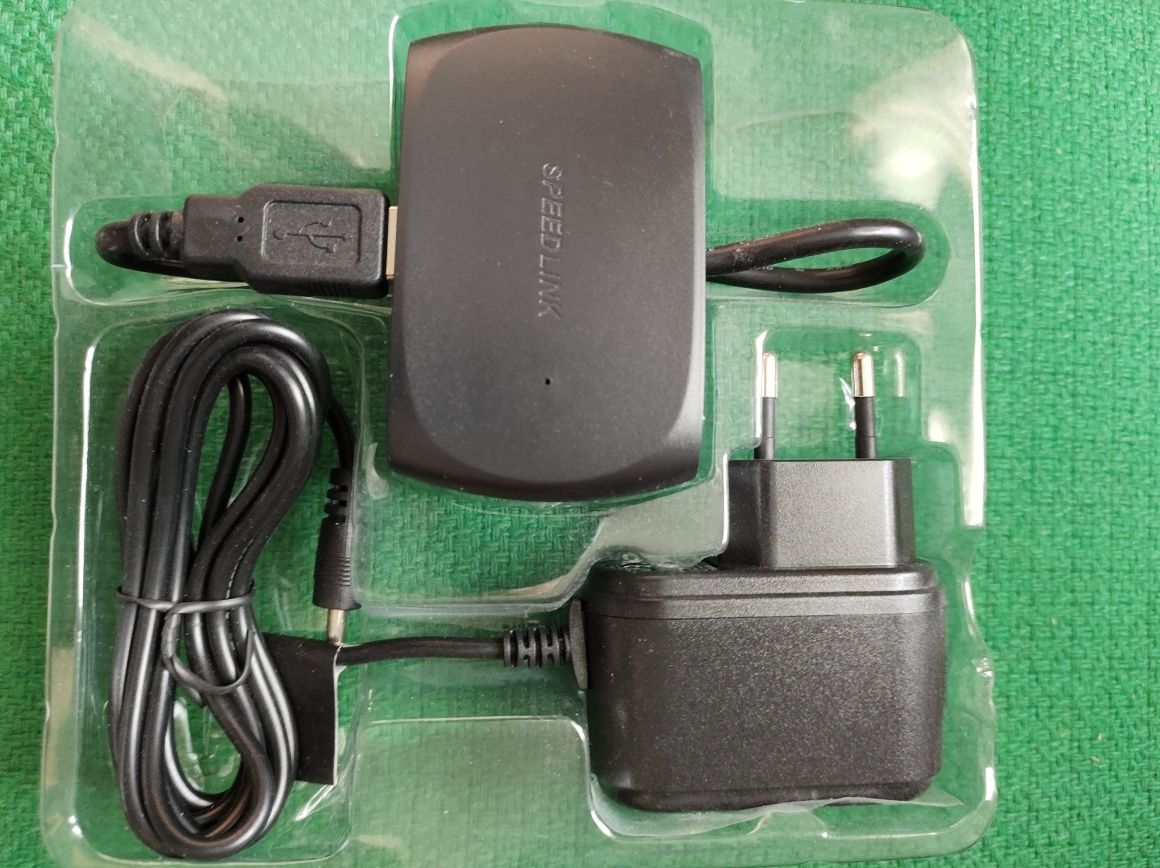 Активный usb-хаб 2.0 ,Speedlink, адаптер питания в комплекте . Новый .