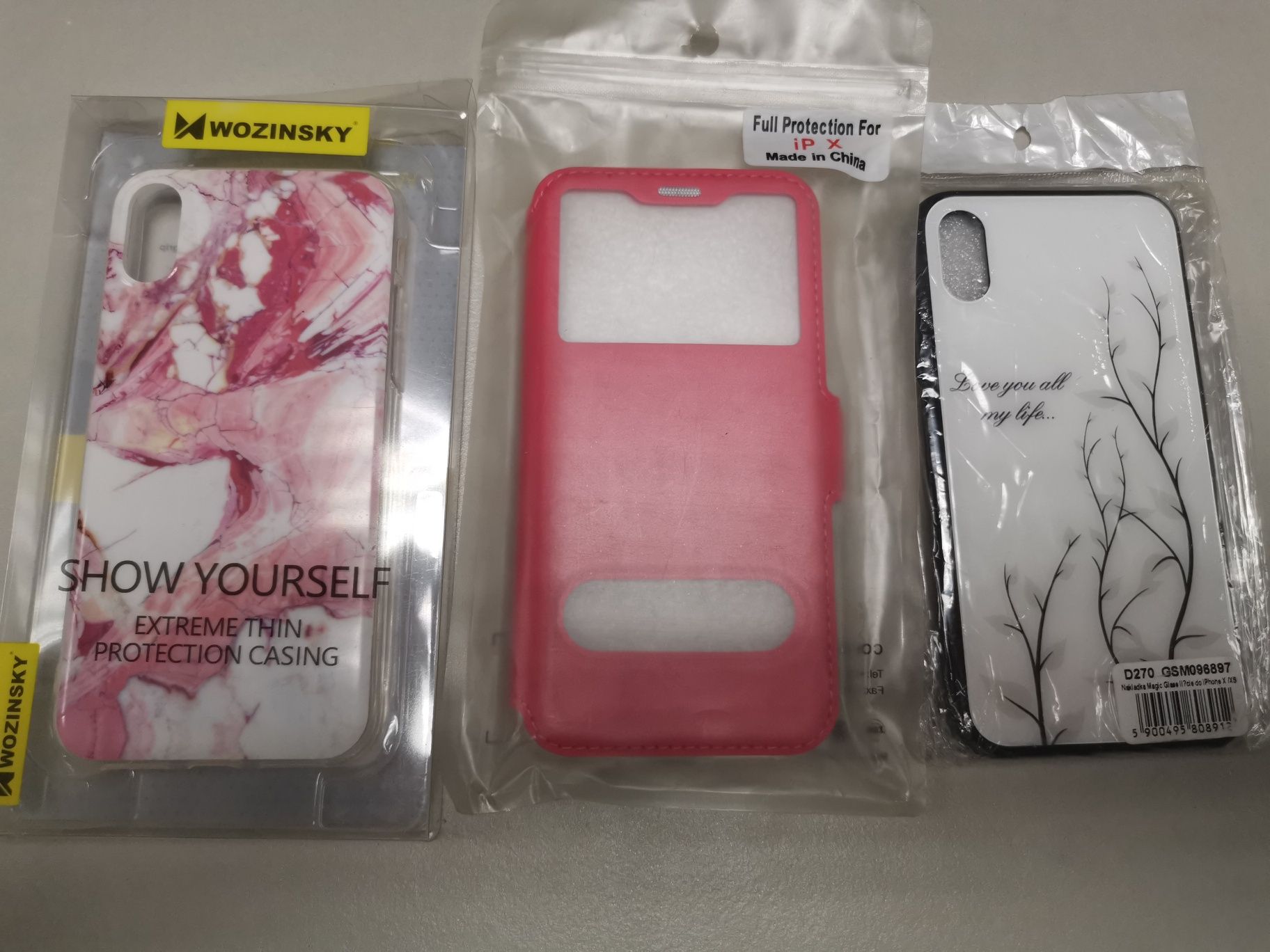 Komplet 3 sztuk etui pokrowiec case plecki do Apple iPhone X XS