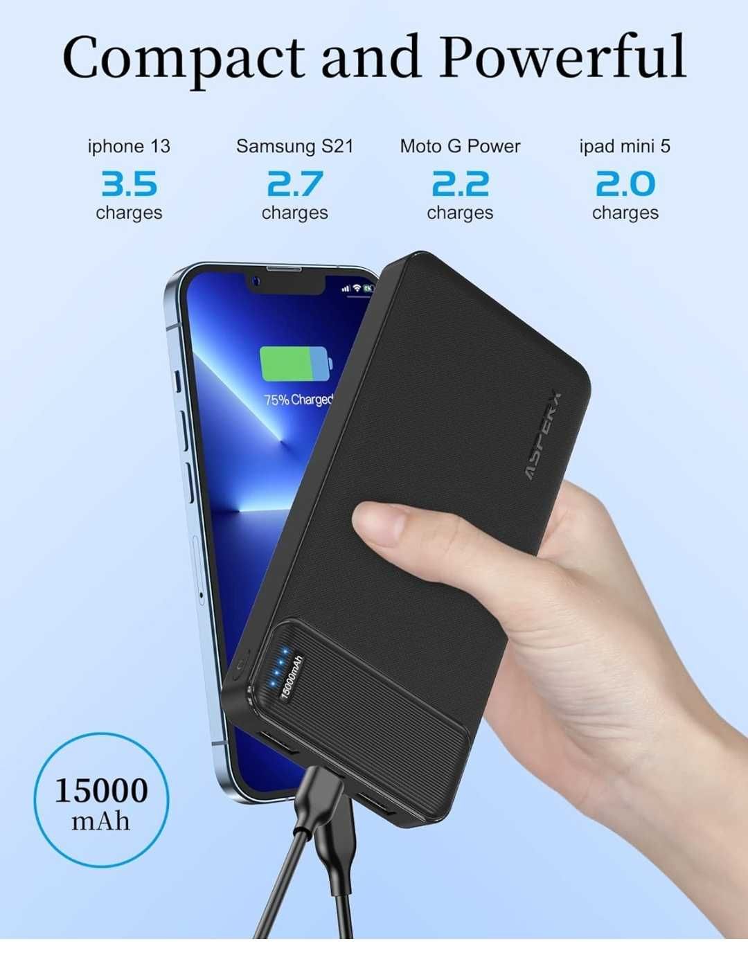 Power Bank Asperx  15000 mAh 2 szt.