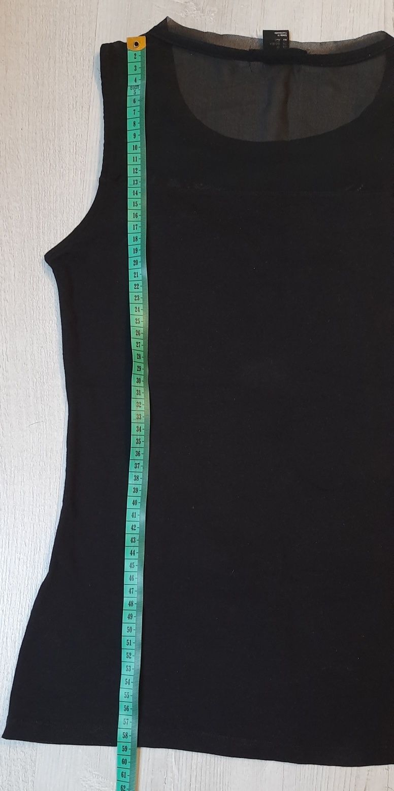 Bawelniana koszulka bez rękawów z tiulem H&M