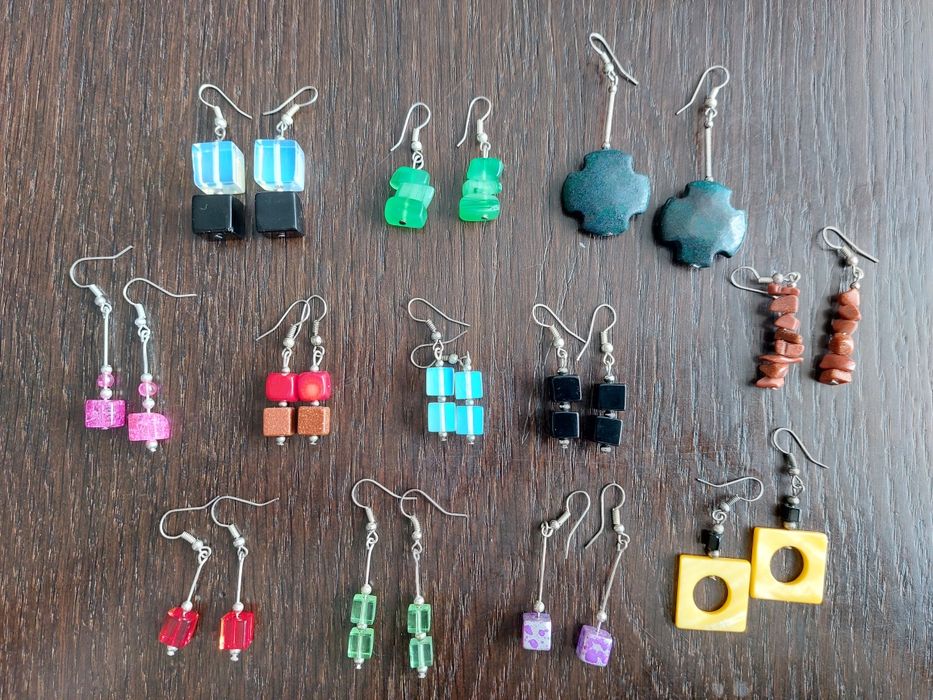 Zestaw kolczyków, kolczyki, 12 par, cena za wszystkie