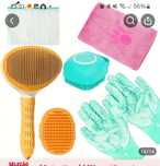 Conjunto de dar banho ao gato