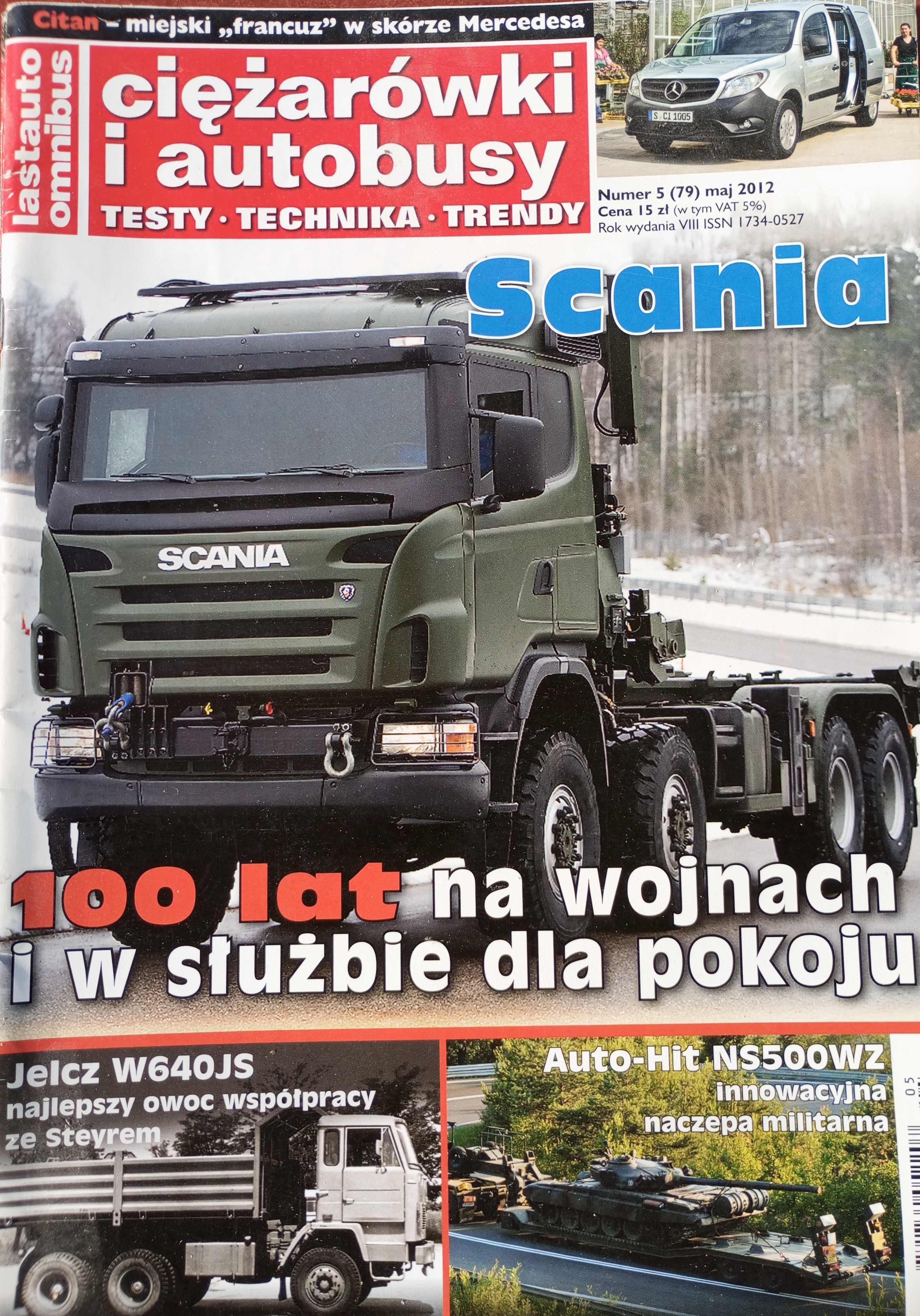 Ciężarówki i autobusy. 2012 r. 8 numerów -7 sztuk.