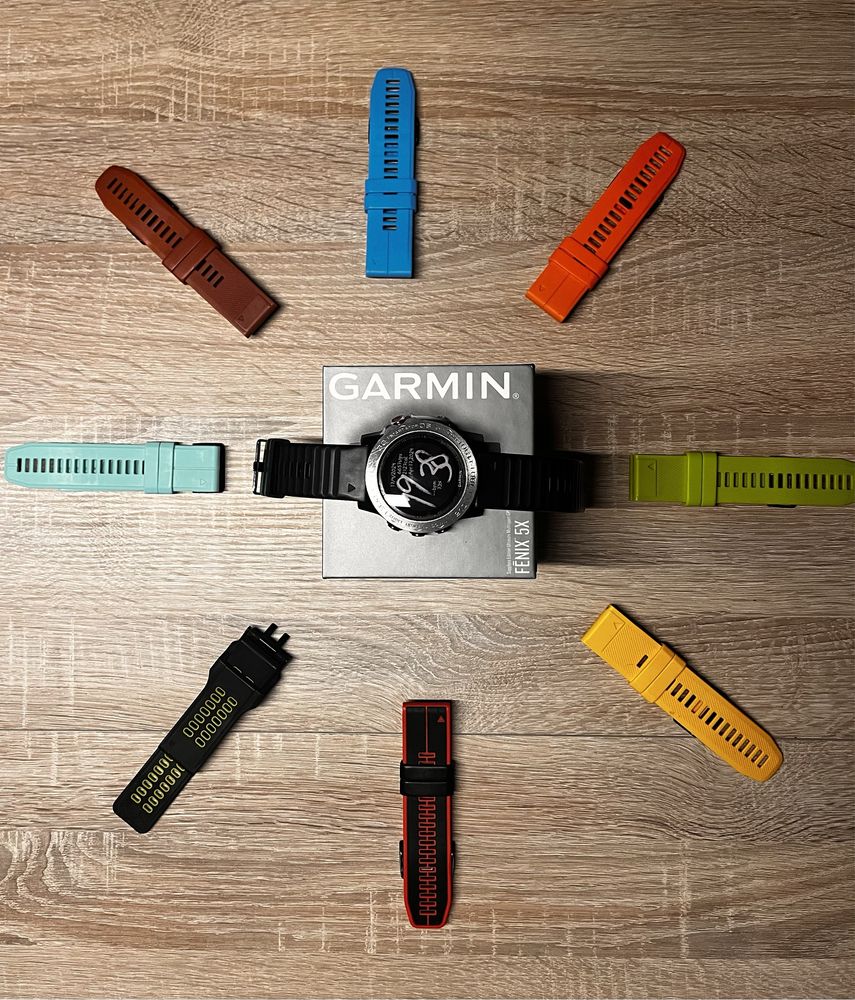 Garmin fenix 5X, super stan ,9x pasków /osłona koperty+szkło