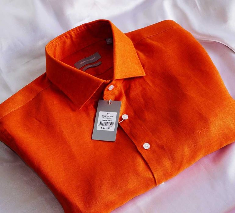 Michael Kors koszula lniana slim XL 44 guess barba napoli ck RRP €340