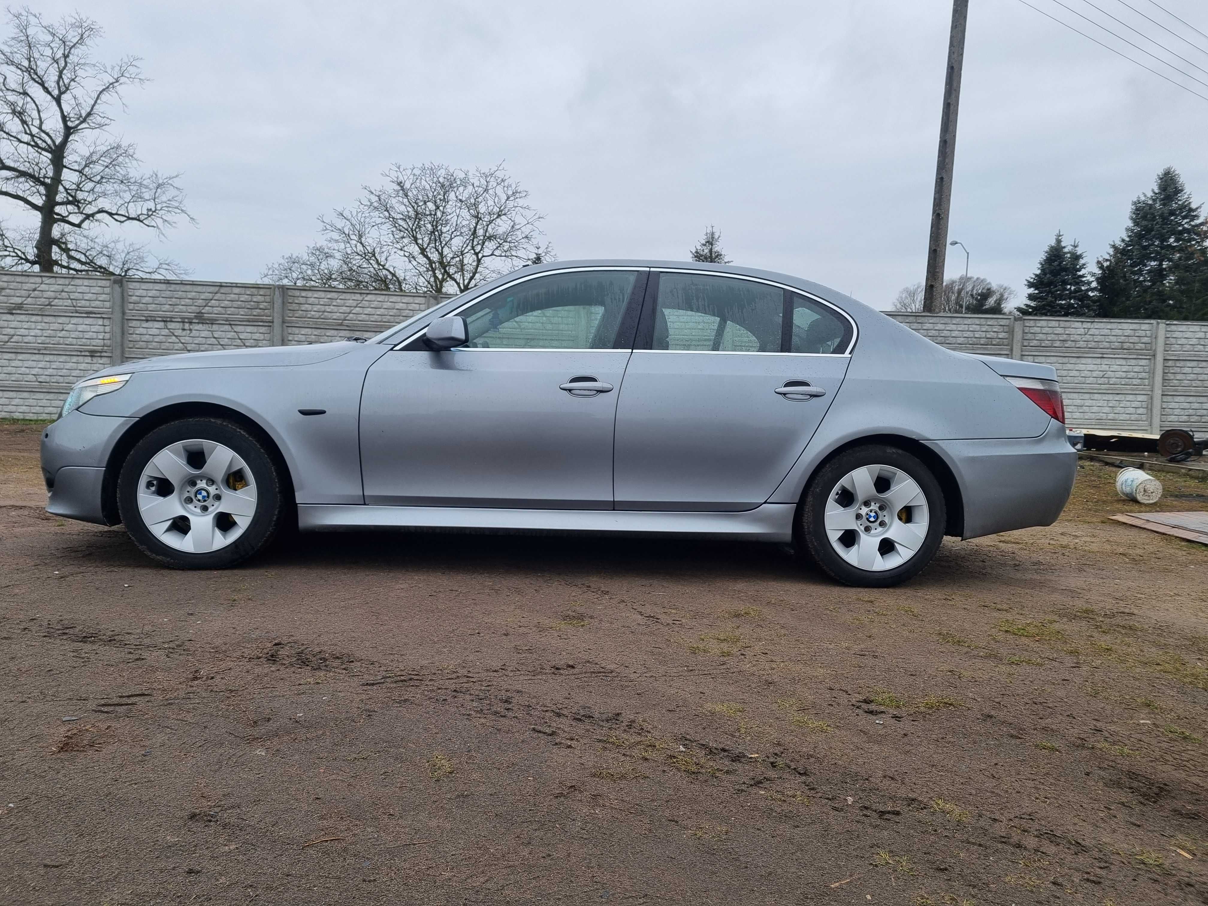 Bmw e60 m-pakiet 3.0d 218km  manual silbergrau A08/7 wszystkie czesci!