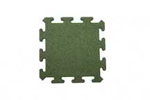 Bezpieczna nawierzchnia; Puzzle gumowe; 400:400:20mm; Zielone