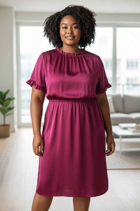 Платье большого размера Simply Be с рюшами, р. 54-56