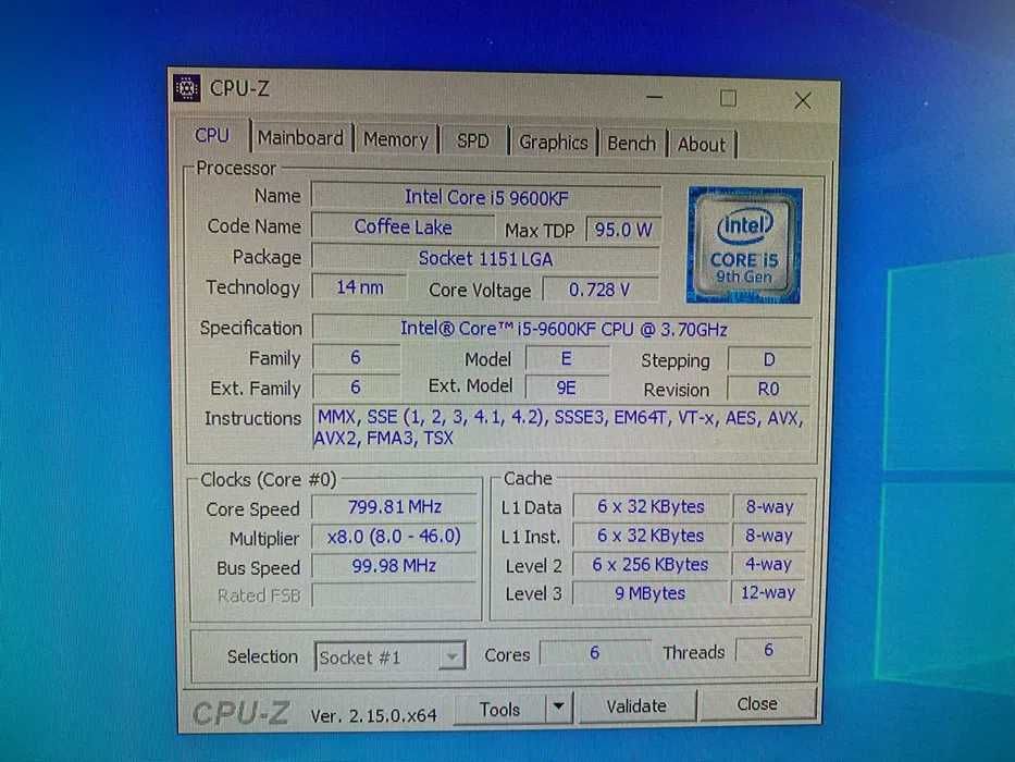 Sprzedam komputer i5-9600KF + MSI Z390-A Pro + Asus 1660Ti 6Gb