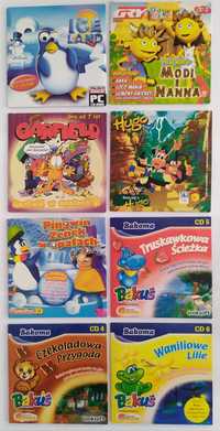 8 sztuk gier na CD dla dzieci