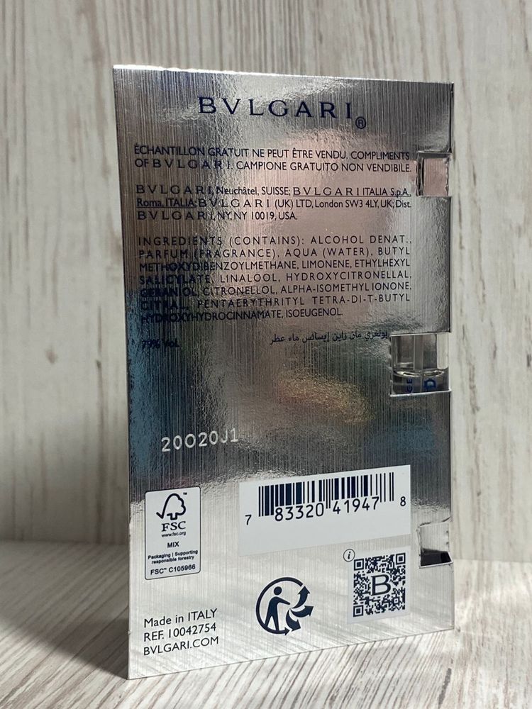 Bvlgari Man Rain Essence di Bvlgari edp 1.5 ml