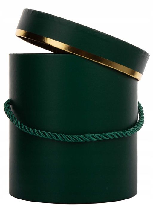 Flower box pudełko na kwiaty prezent zielone