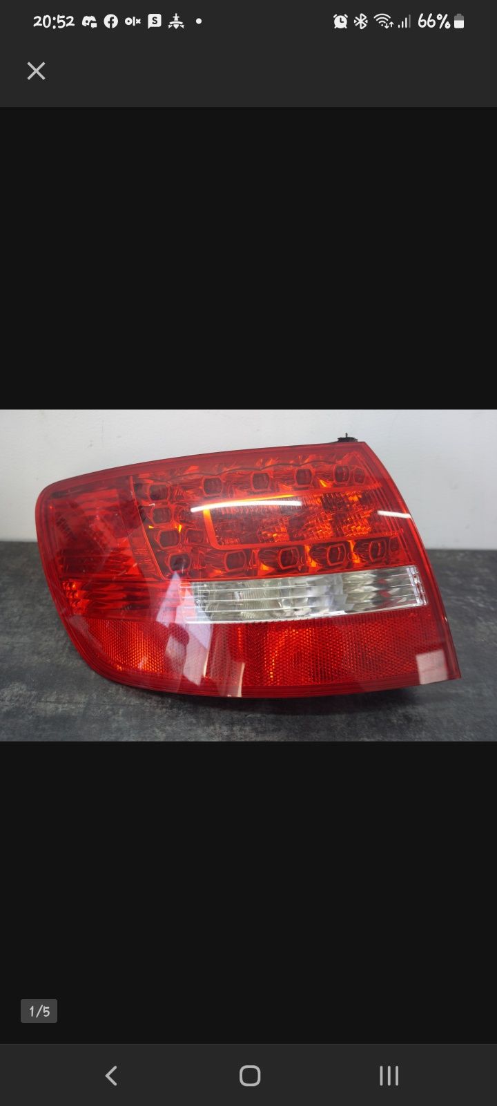 Lampa tylna lewa led audi a 6 c6 kombi lift