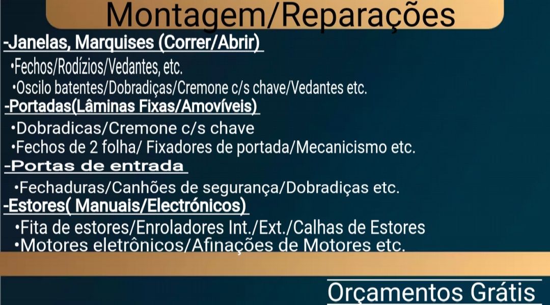 Janelas de (correr/ abrir) estores(elétricos/fitas) etc