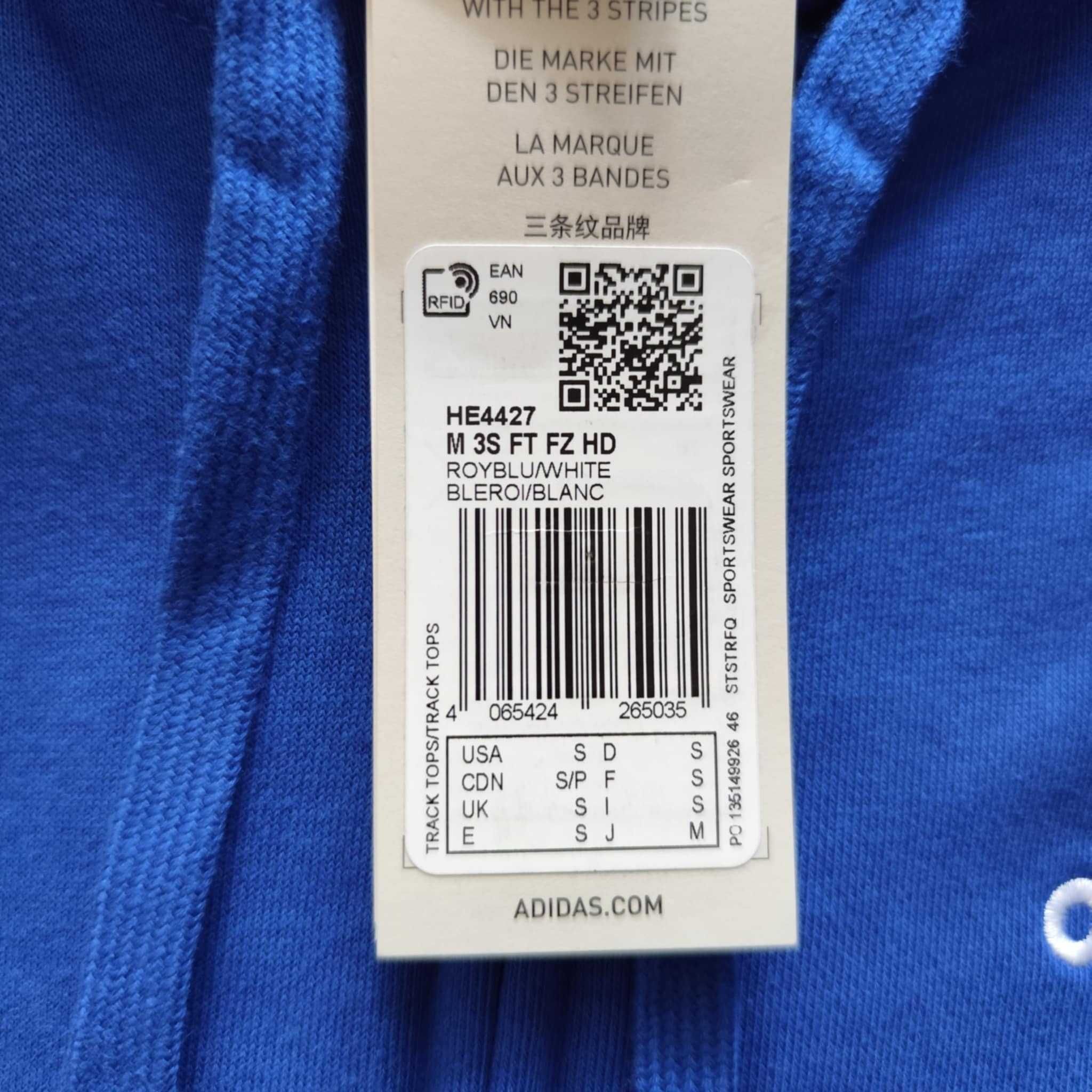 Bluza adidas niebieska duza M