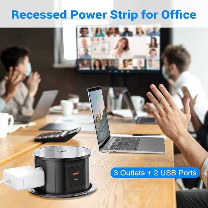 Wysuwana listwa zasilająca z USB C PD20W