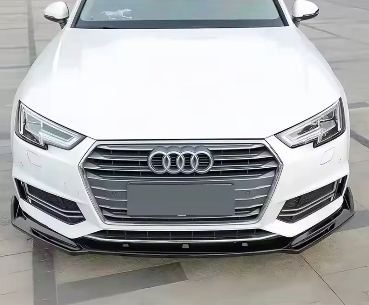 Губа накладка на передний бампер AUDI A4 S4 B9 сплитер обвес на бампер