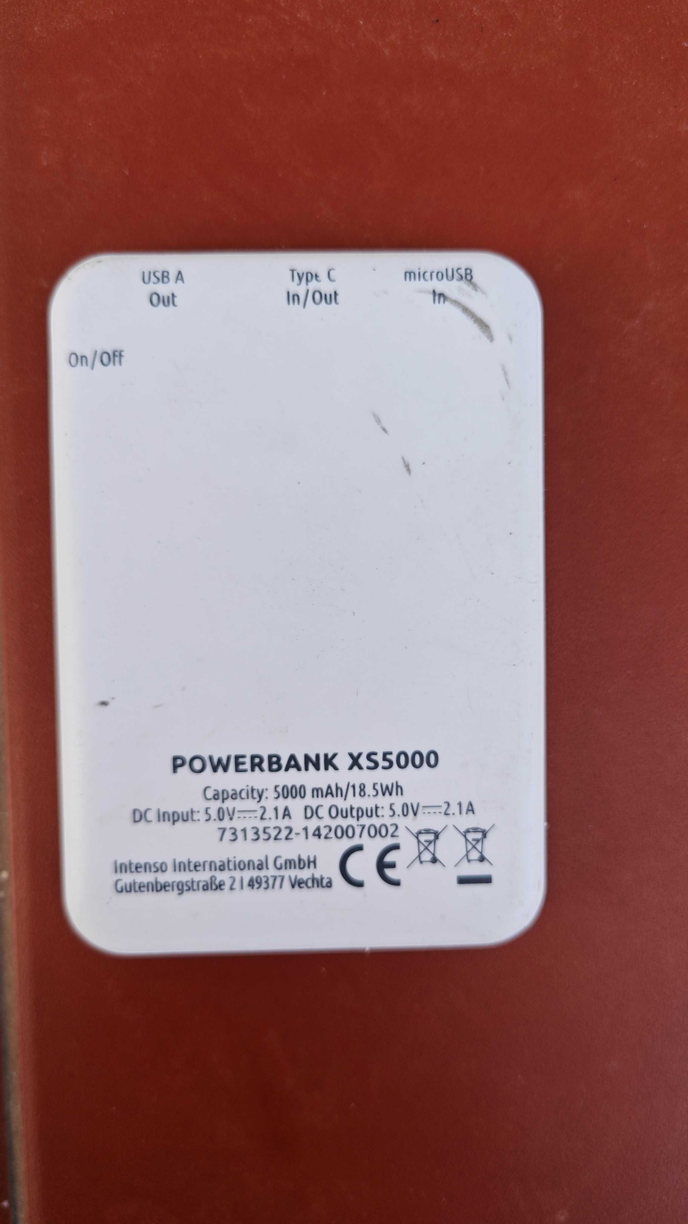 Intenso bank mocy Litowo-polimerowy (LiPo) 5000 mAh Biały