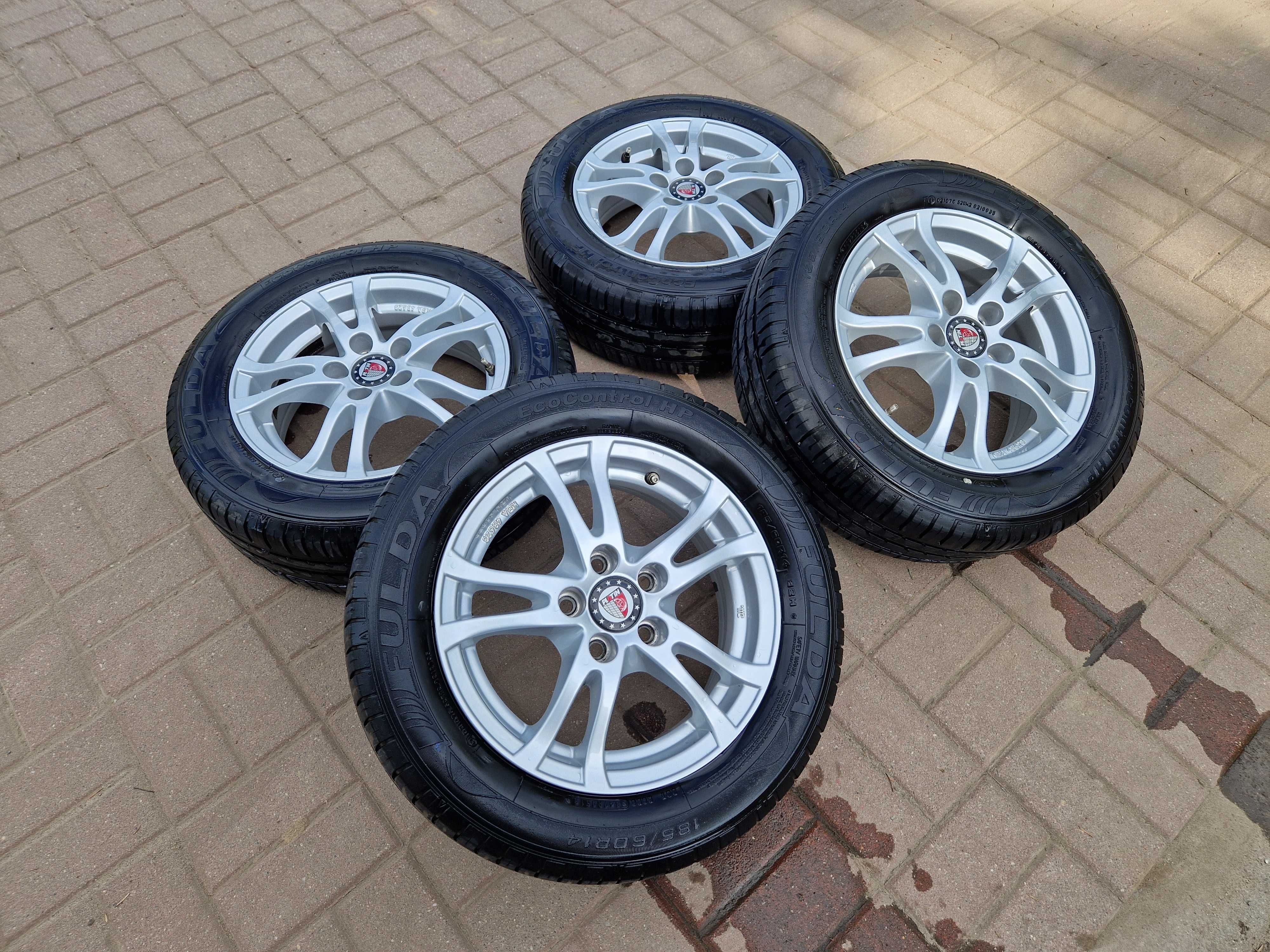 Komplet Kół Koła Felgi 14" Cali 5x100 ET38 LATO VW GOLF4 IV Bora Seat