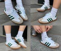 Женские кроссовки Adidas Samba White Green 36-41 Новинка Лета 2023!