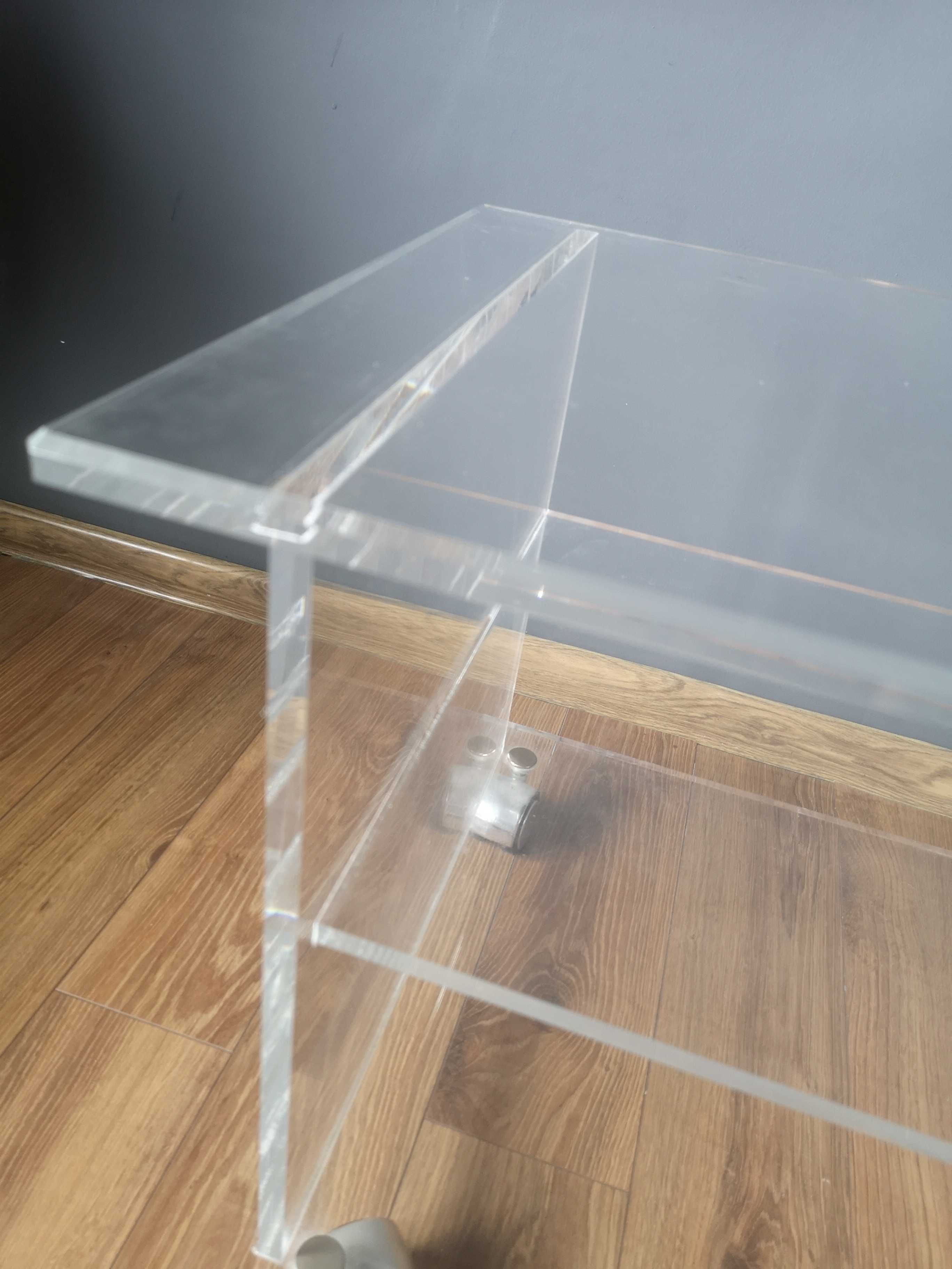SZAFKA pleksi pleksiglas PÓŁKA stolik 43x60x47 przezroczysty masywna