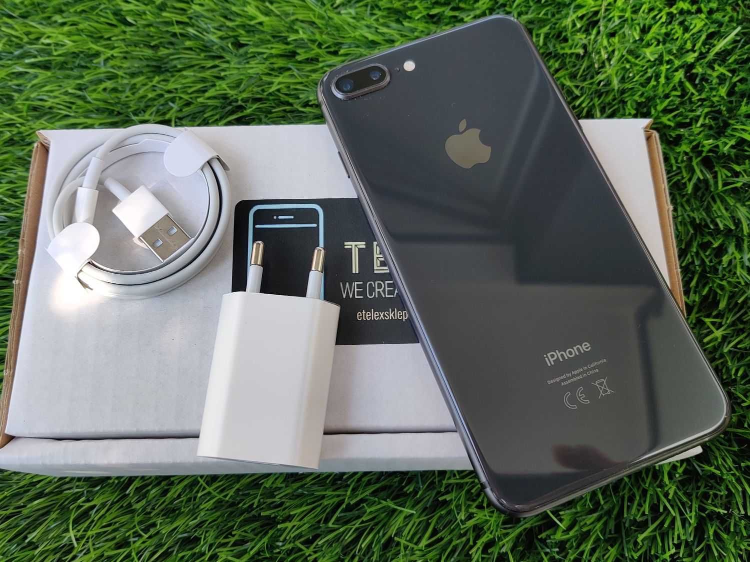 iPhone 8+ Plus 64GB GREY SZARY GRAFITOWY Bateria 100% Gwarancja FV