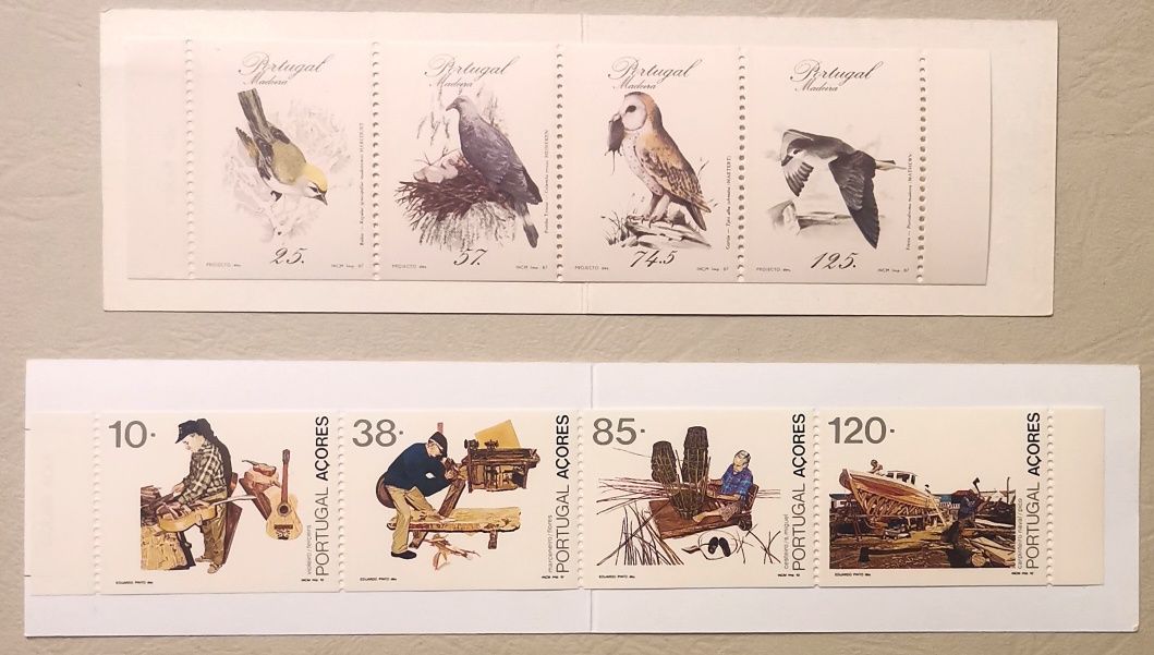 Cadernetas / carteiras de selos