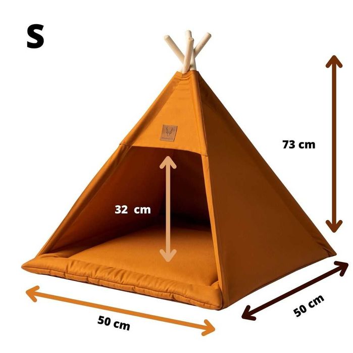 Legowisko dla Psa Namiot dla Psa Tipi dla Psa Miedziany 50x50 cm