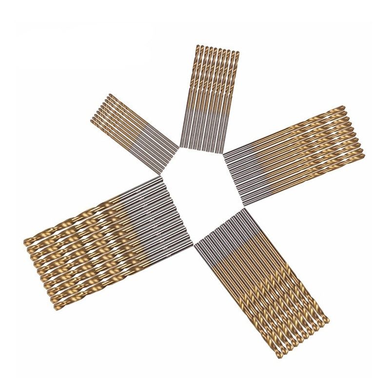 Wiertła tytanowe 50szt. 1.0, 1.5, 2.0, 3.0, 3.5mm do wszystkiego
