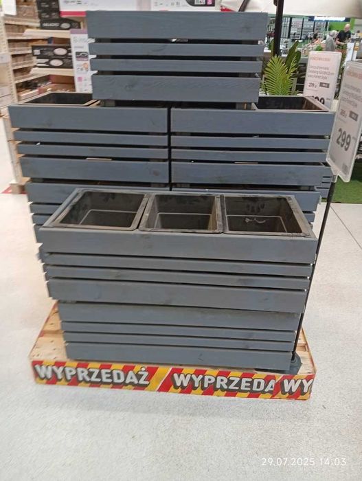 Donice drewniane antracyt -20 sztuk -NOWE-CENA - 99 PLN