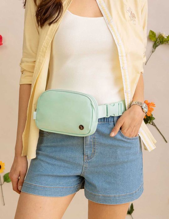 поясна сумочка us polo assn мятного кольору