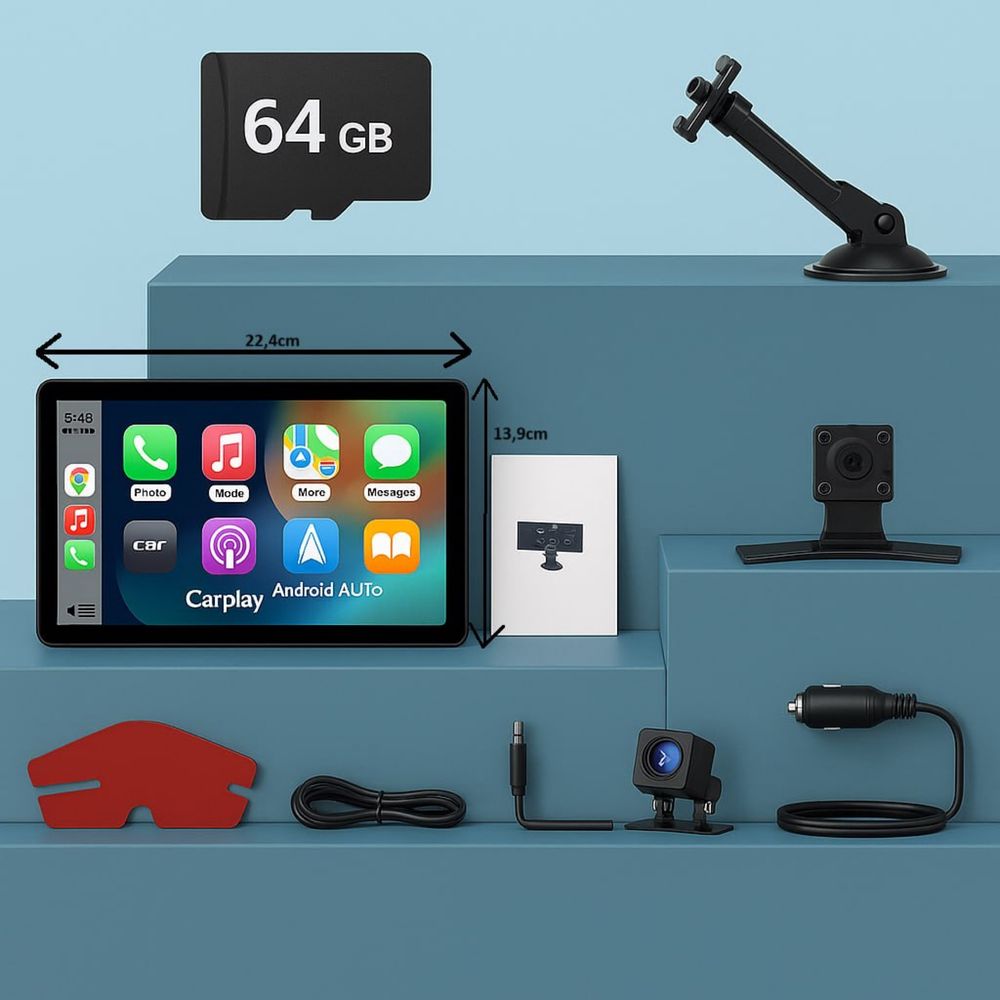 Stacja multimedialna wideorejestrator Auto Android Apple Carplay