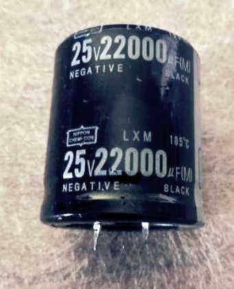 Конденсатор 22000uF 25V Есть количество.