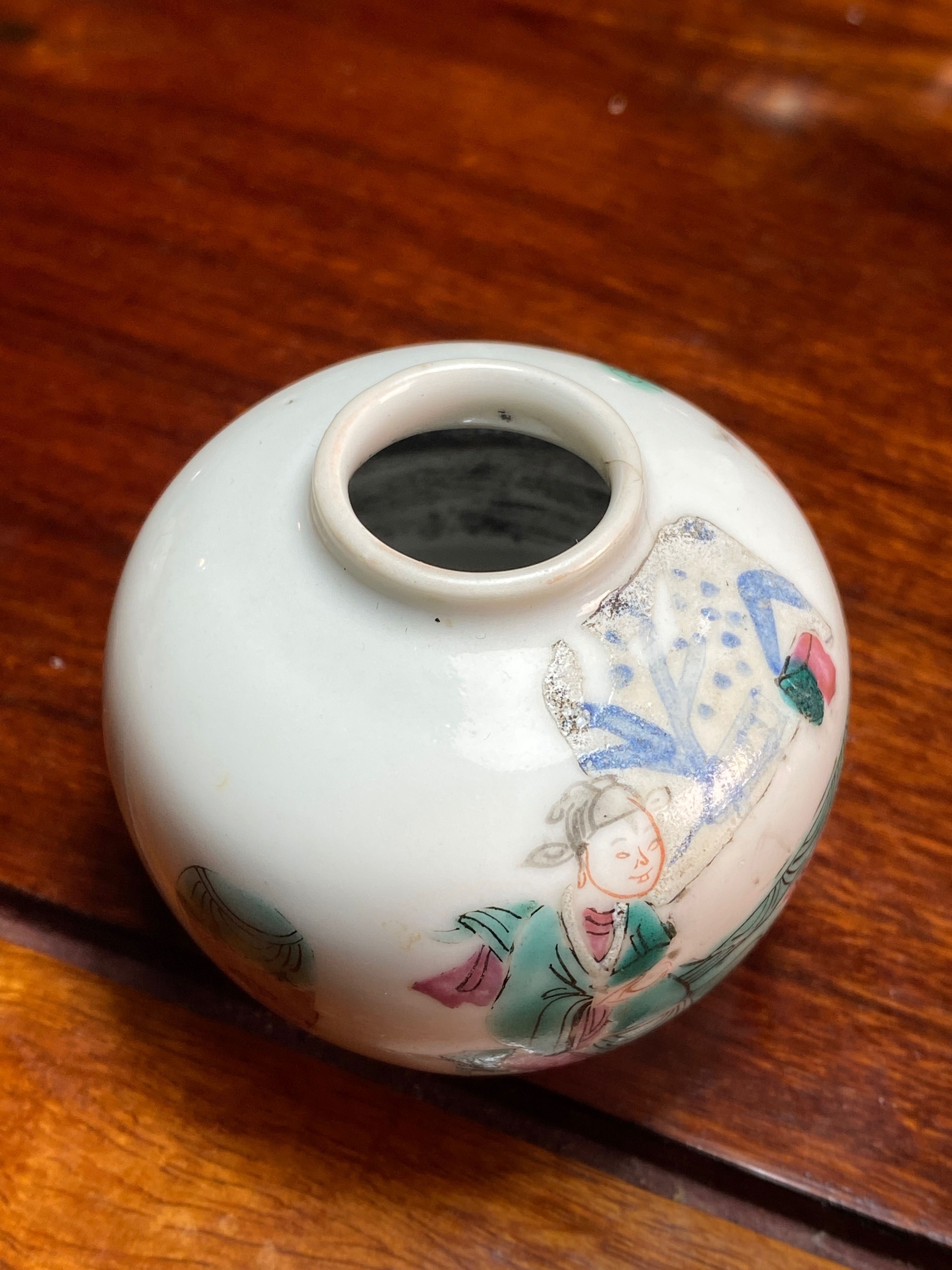 Pote especiarias Bojan Porcelana Chinesa Séc XVIII 5 cm