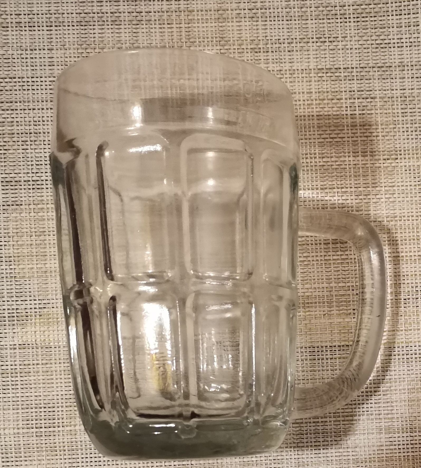 Kufel szklany duży Czechosłowacja